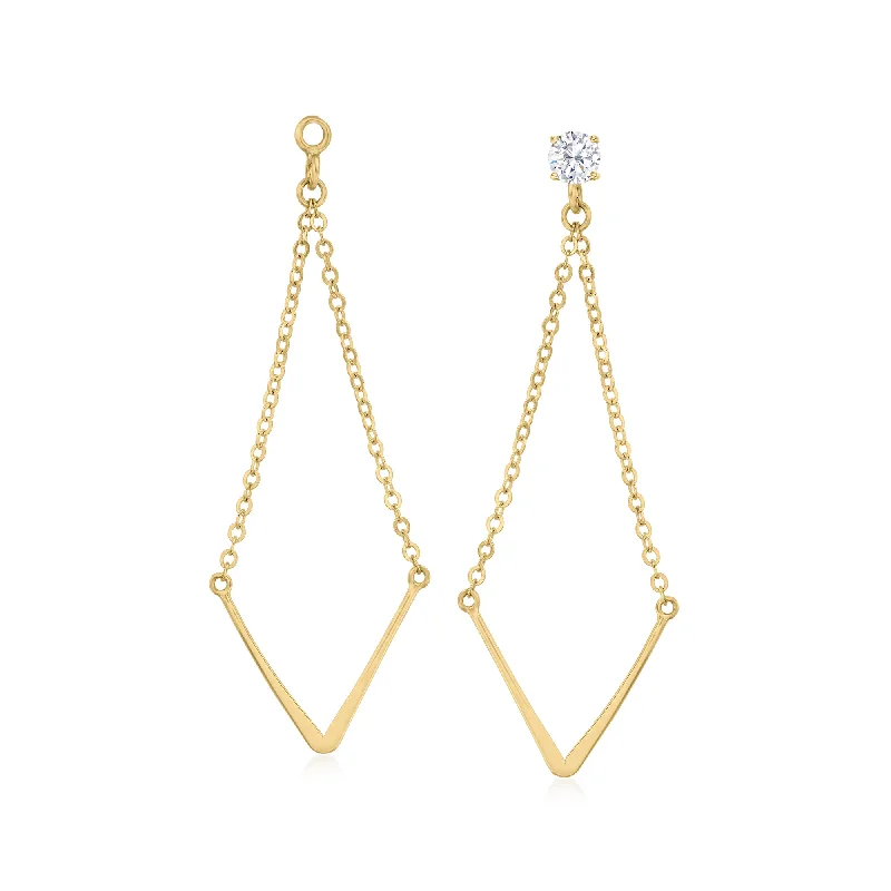 Timeless Jewelry Styles At Wallet-Friendly Prices Ross-Simons 14kt Yellow Gold V-Shaped Chandelier Earring Jackets Timeless Jewelry Styles At Wallet-Friendly Prices Ross-Simons 14kt Yellow Gold V-Shaped Chandelier Earring Jackets