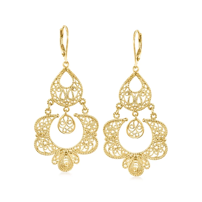 Shop Signature Jewelry Styles At Exclusive Prices Ross-Simons 18kt Gold Over Sterling Filigree Drop Earrings Shop Signature Jewelry Styles At Exclusive Prices Ross-Simons 18kt Gold Over Sterling Filigree Drop Earrings