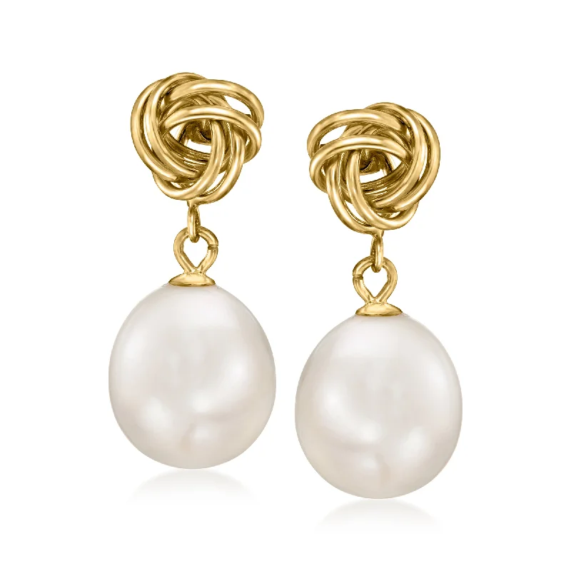 Bohemian-Inspired Jewelry For Free-Spirited Fashion Ross-Simons 8-9mm Cultured Pearl Love Knot Drop Earrings in 14kt Yellow Gold Bohemian-Inspired Jewelry For Free-Spirited Fashion Ross-Simons 8-9mm Cultured Pearl Love Knot Drop Earrings in 14kt Yellow Gold