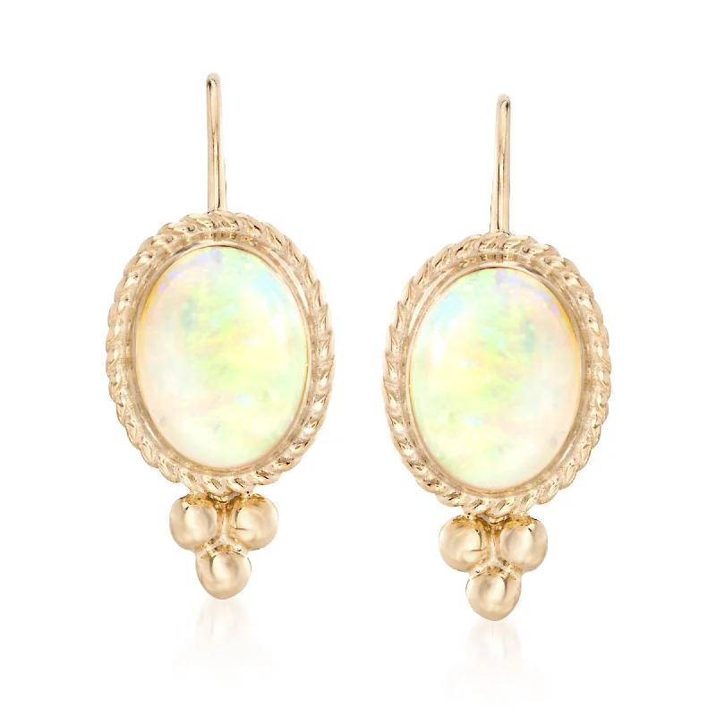 Affordable Elegance – Special Jewelry Sale Now Live Ross-Simons Australian Opal Roped Frame Earrings in 14kt Yellow Gold Affordable Elegance – Special Jewelry Sale Now Live Ross-Simons Australian Opal Roped Frame Earrings in 14kt Yellow Gold
