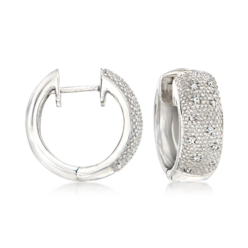 Best Jewelry Sale Prices – Limited-Time Offer Ross-Simons Diamond Accent Huggie Hoop Earrings in Sterling Silver Best Jewelry Sale Prices – Limited-Time Offer Ross-Simons Diamond Accent Huggie Hoop Earrings in Sterling Silver