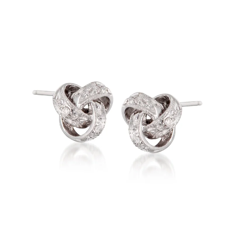 Trending Jewelry Styles Now At Limited-Time Discounts Ross-Simons Diamond Accent Love Knot Earrings in 14kt White Gold Trending Jewelry Styles Now At Limited-Time Discounts Ross-Simons Diamond Accent Love Knot Earrings in 14kt White Gold