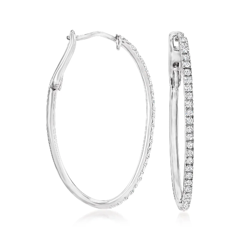 Personalized Jewelry Sale – Unique Gifts At Low Prices Ross-Simons Diamond Oval Hoop Earrings in Sterling Silver Personalized Jewelry Sale – Unique Gifts At Low Prices Ross-Simons Diamond Oval Hoop Earrings in Sterling Silver