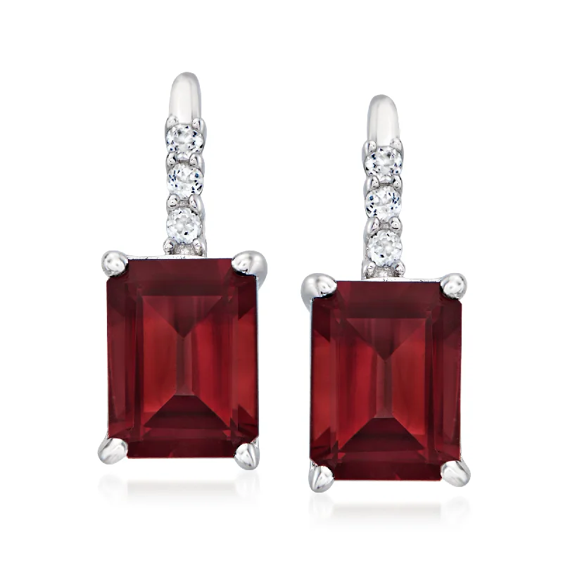 Luxury Meets Affordability – Jewelry Sale Live Now Ross-Simons Garnet and . White Topaz Drop Earrings in Sterling Silver Luxury Meets Affordability – Jewelry Sale Live Now Ross-Simons Garnet and . White Topaz Drop Earrings in Sterling Silver