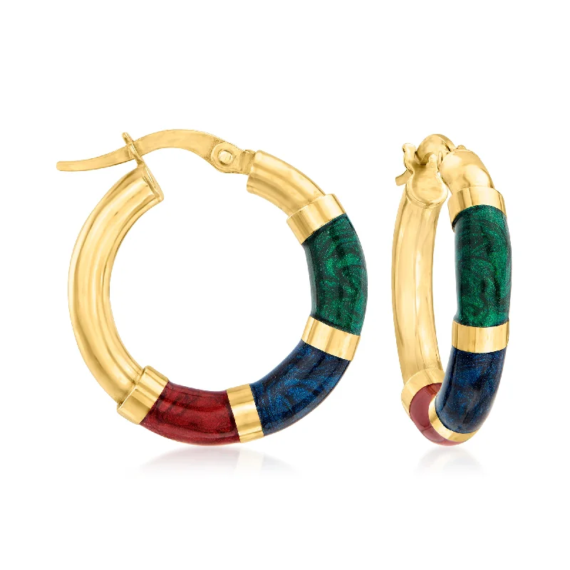 Shop High-Quality Jewelry At Jaw-Dropping Discounts Ross-Simons Italian 14kt Yellow Gold and Multicolored Enamel Hoop Earrings Shop High-Quality Jewelry At Jaw-Dropping Discounts Ross-Simons Italian 14kt Yellow Gold and Multicolored Enamel Hoop Earrings