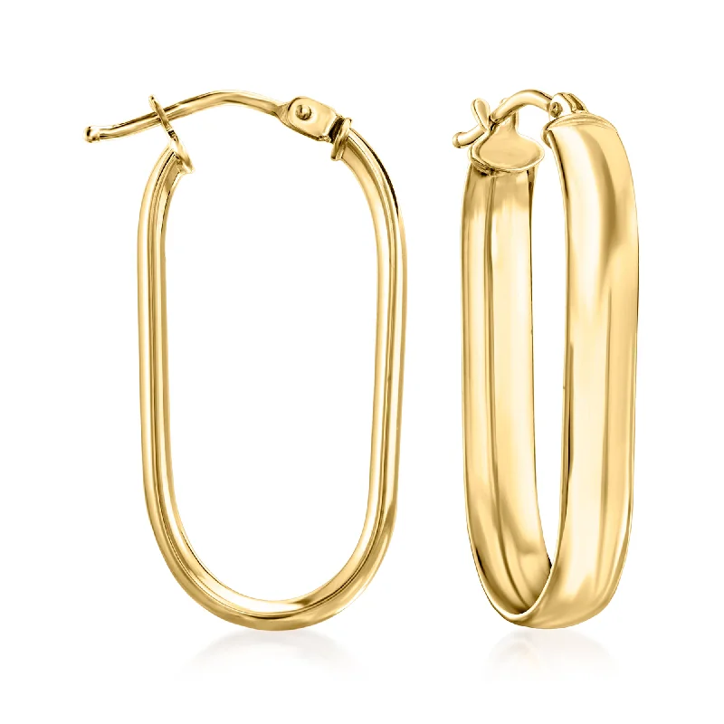 Classic And Modern Jewelry Styles On Sale Ross-Simons Italian 14kt Yellow Gold Paper Clip Link Hoop Earrings
