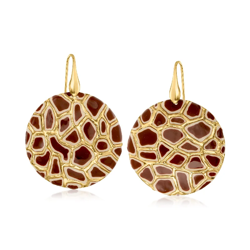 The Perfect Accessory For Less – Jewelry Sale Live Ross-Simons Italian Giraffe-Print Enamel Drop Earrings in 18kt Gold Over Sterling The Perfect Accessory For Less – Jewelry Sale Live Ross-Simons Italian Giraffe-Print Enamel Drop Earrings in 18kt Gold Over Sterling