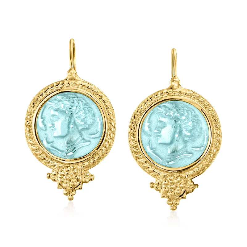 Limited Stock On Premium Jewelry At Low Prices Ross-Simons Italian Tagliamonte Blue Venetian Glass Arethusa Drop Earrings in 18kt Gold Over Sterling Limited Stock On Premium Jewelry At Low Prices Ross-Simons Italian Tagliamonte Blue Venetian Glass Arethusa Drop Earrings in 18kt Gold Over Sterling