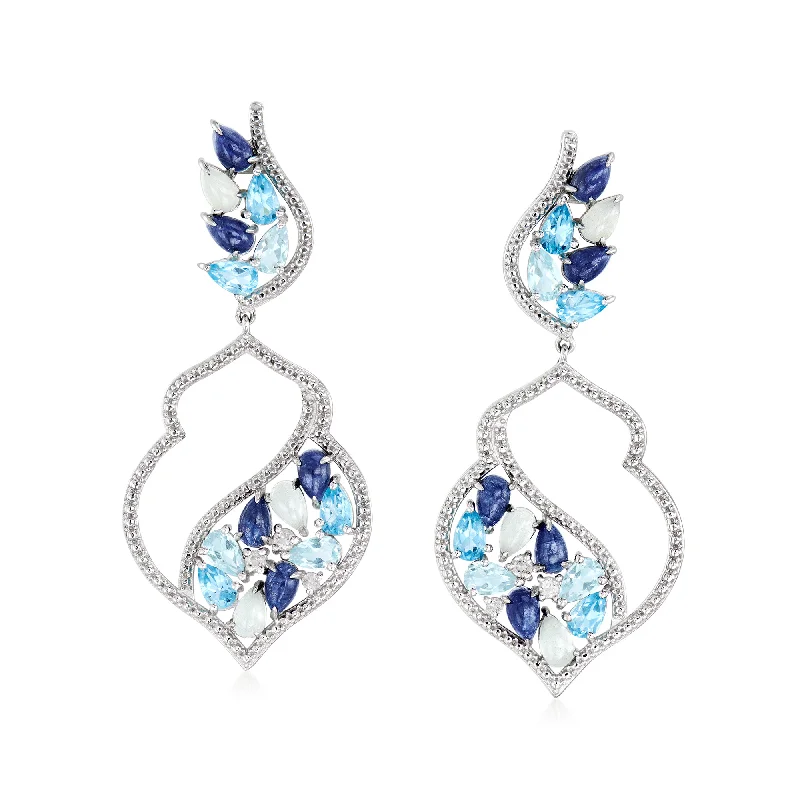 Elegant Necklaces And Bracelets At Limited-Time Offers Ross-Simons Multi-Gemstone Drop Earrings in Sterling Silver Elegant Necklaces And Bracelets At Limited-Time Offers Ross-Simons Multi-Gemstone Drop Earrings in Sterling Silver