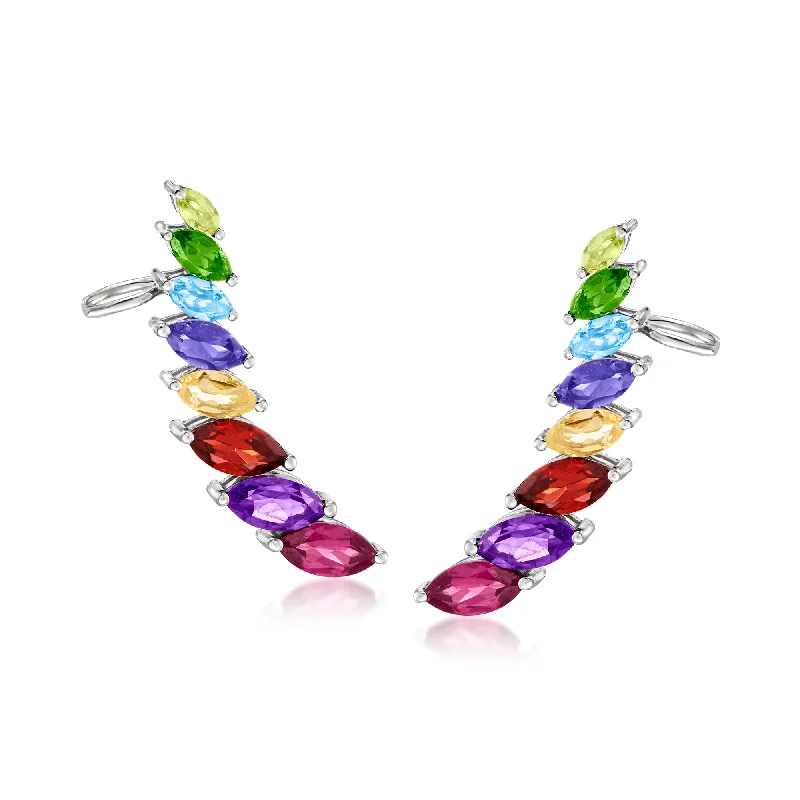 Unmissable Deals On Handmade Jewelry Collections Ross-Simons Multi-Gemstone Ear Climbers in Sterling Silver Unmissable Deals On Handmade Jewelry Collections Ross-Simons Multi-Gemstone Ear Climbers in Sterling Silver