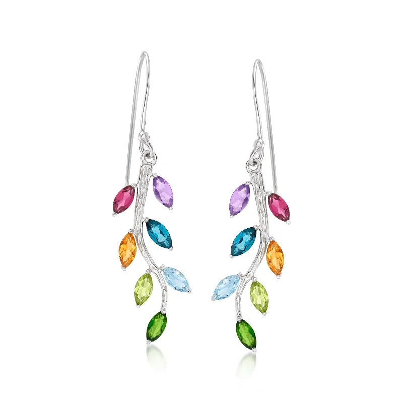 Seasonal Jewelry Sale – Upgrade Your Collection Ross-Simons Multi-Gemstone Vine Drop Earrings in Sterling Silver Seasonal Jewelry Sale – Upgrade Your Collection Ross-Simons Multi-Gemstone Vine Drop Earrings in Sterling Silver