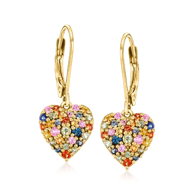 Luxury Jewelry Clearance – Shop Premium Styles Now Ross-Simons Multicolored Sapphire Heart Drop Earrings in 18kt Gold Over Sterling Luxury Jewelry Clearance – Shop Premium Styles Now Ross-Simons Multicolored Sapphire Heart Drop Earrings in 18kt Gold Over Sterling