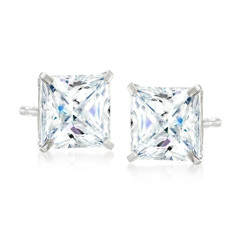 Don't Miss Out On Bestselling Jewelry At Special Prices Ross-Simons Princess-Cut CZ in 14kt White Gold