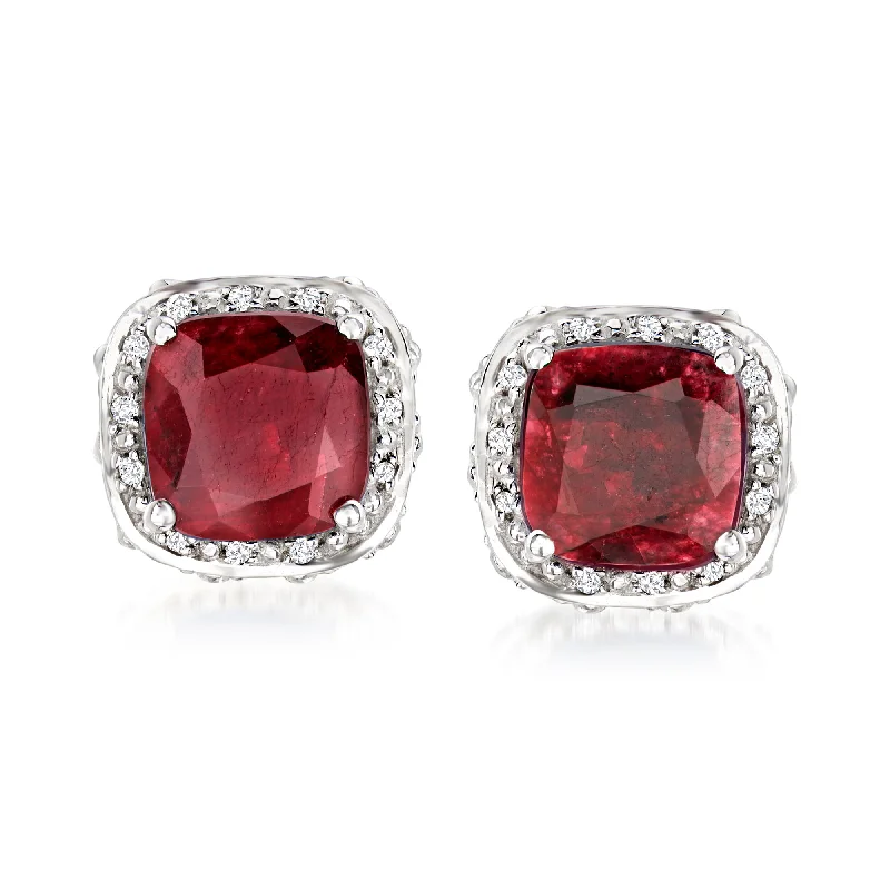 Elevate Your Outfit With Discounted Statement Jewelry Ross-Simons Sapphire and . White Topaz Double-Frame in Sterling Silver