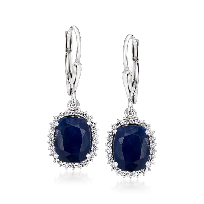 Buy More, Save More On Stunning Jewelry Designs Ross-Simons Sapphire and . White Topaz Drop Earrings in Sterling Silver Buy More, Save More On Stunning Jewelry Designs Ross-Simons Sapphire and . White Topaz Drop Earrings in Sterling Silver