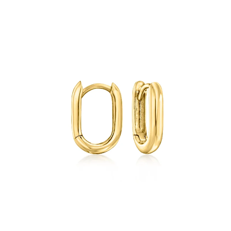 Affordable Gold-Plated Jewelry For Modern Fashion RS Pure by Ross-Simons 14kt Yellow Gold Paper Clip Link Huggie Hoop Earrings Affordable Gold-Plated Jewelry For Modern Fashion RS Pure by Ross-Simons 14kt Yellow Gold Paper Clip Link Huggie Hoop Earrings