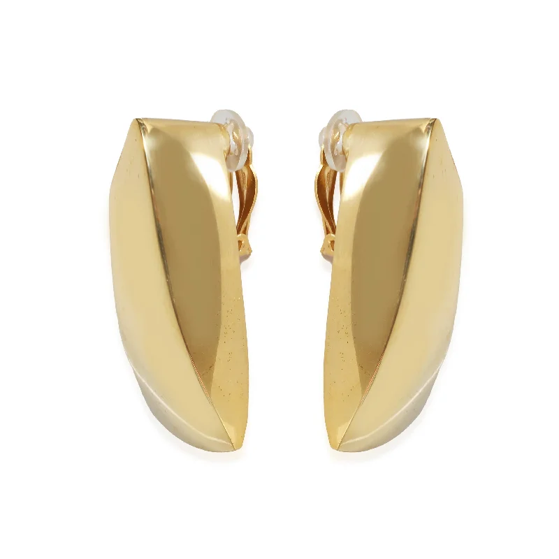 Trendy Minimalist Jewelry For Everyday Wear Saint Laurent Comet Triangle Clip-On  Earring in  Base Metal
