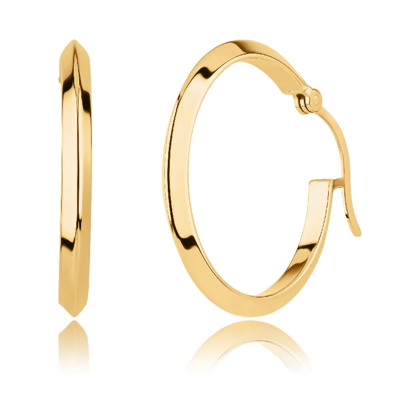 Don't Miss Out On Bestselling Jewelry At Special Prices Solid 14K Yellow Gold 20MM Edge Hoop Earrings Don't Miss Out On Bestselling Jewelry At Special Prices Solid 14K Yellow Gold 20MM Edge Hoop Earrings