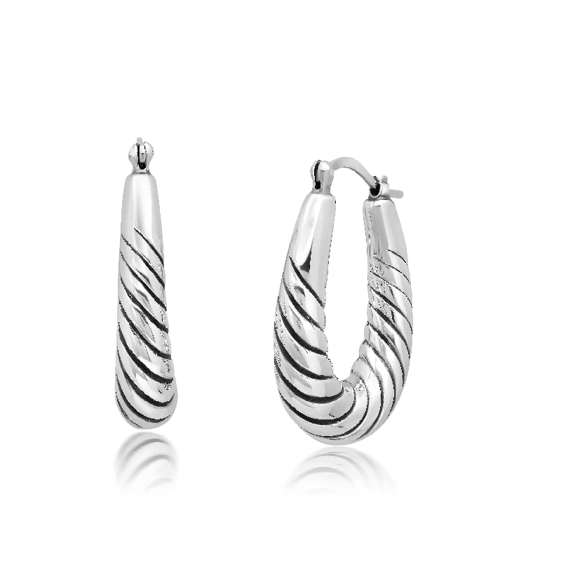 Jewelry Deals That Sparkle – Shop Today Sterling Silver 24X29X8 MM Hoop Earrings