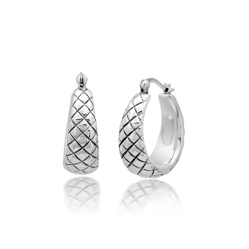 Best Jewelry Sale – Shop Exclusive Designs Now Sterling Silver Oval Diamond Weave Hoop Earrings Best Jewelry Sale – Shop Exclusive Designs Now Sterling Silver Oval Diamond Weave Hoop Earrings