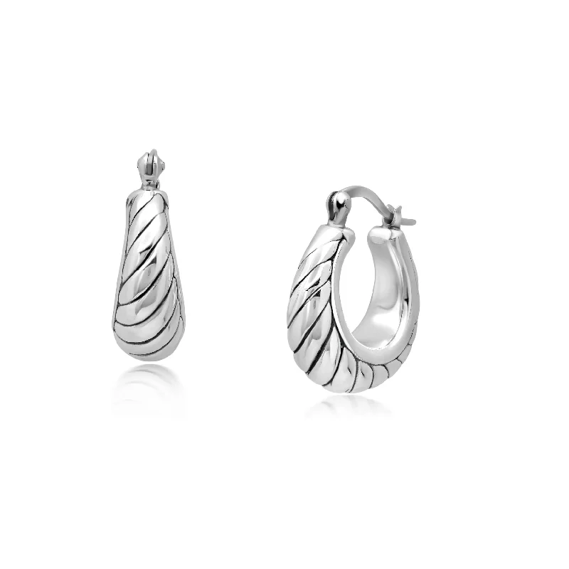 Timeless Beauty, Unbeatable Deals – Jewelry Sale On Sterling Silver Round Braided Twist Hoop Earrings