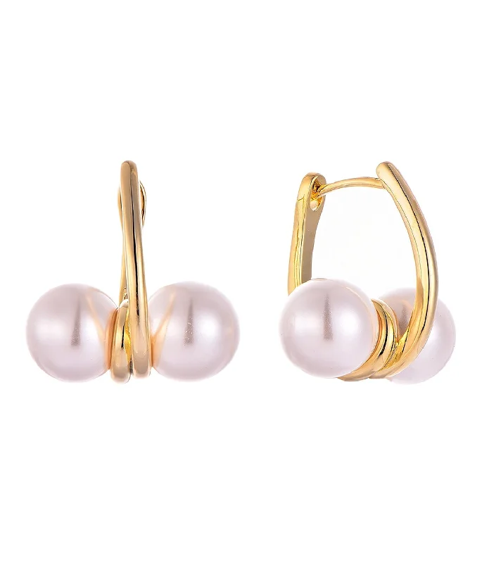 The Ultimate Jewelry Sale – Shop Premium Styles Waterproof Gold-Plated Pearl Hoop Earring The Ultimate Jewelry Sale – Shop Premium Styles Waterproof Gold-Plated Pearl Hoop Earring