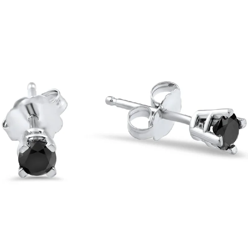 Best-Selling Jewelry Now Available At Special Deals White Gold 1/5ct Round Cut Black Diamond Studs Best-Selling Jewelry Now Available At Special Deals White Gold 1/5ct Round Cut Black Diamond Studs