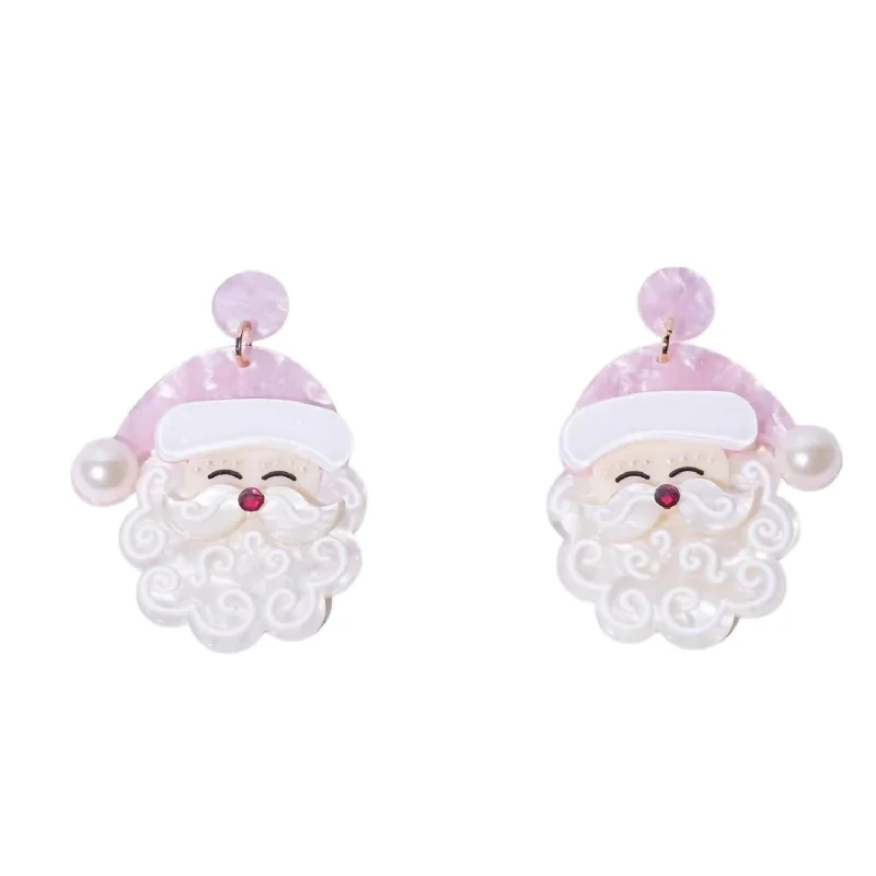 Celebrate With Sparkle – Jewelry Sale Now Live Women's Jolly Santa Statement Earrings In Pink Celebrate With Sparkle – Jewelry Sale Now Live Women's Jolly Santa Statement Earrings In Pink