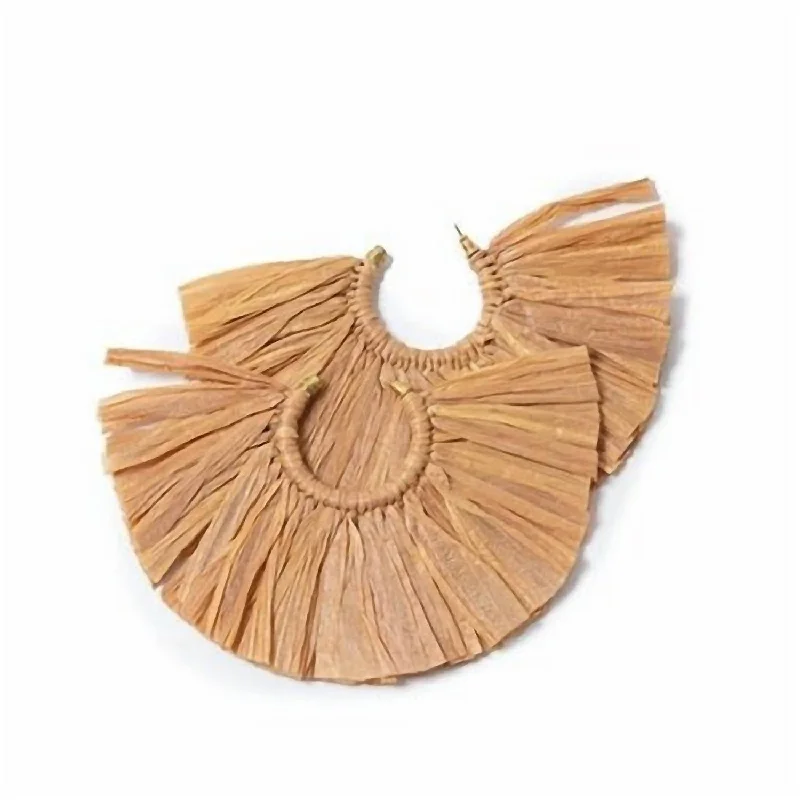 Exclusive Jewelry Sale – Sparkle For Less Women's Mega Raffia Hoop Earrings In Natural Exclusive Jewelry Sale – Sparkle For Less Women's Mega Raffia Hoop Earrings In Natural
