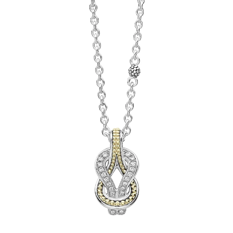 Flash Sale On Exquisite Jewelry – Don't Miss Out Two Tone Knot Diamond Pendant Necklace Flash Sale On Exquisite Jewelry – Don't Miss Out Two Tone Knot Diamond Pendant Necklace
