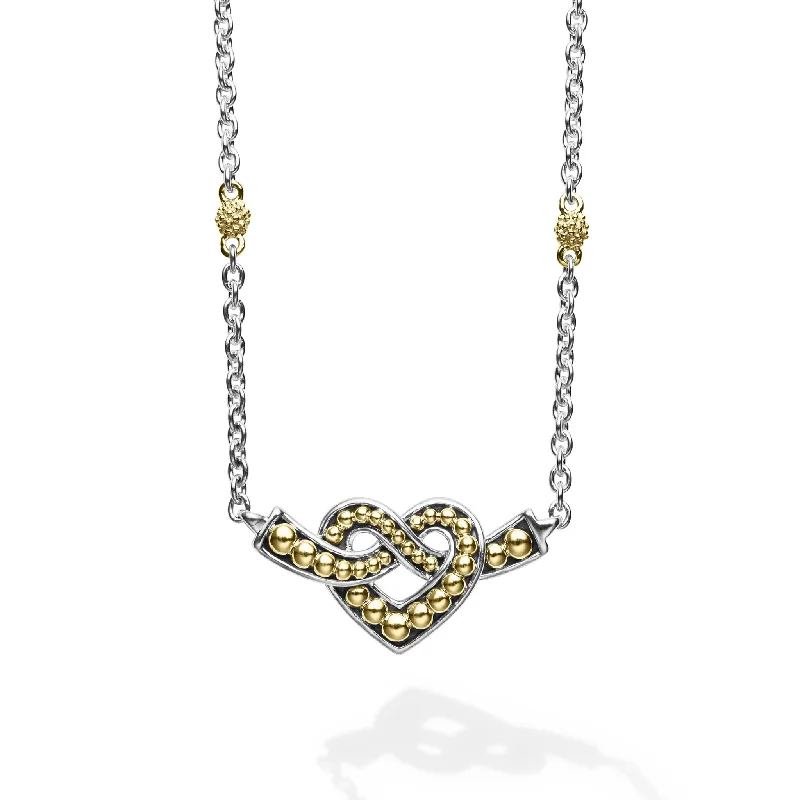 Versatile Layering Jewelry For Effortless Chic Two Tone Heart Chain Necklace