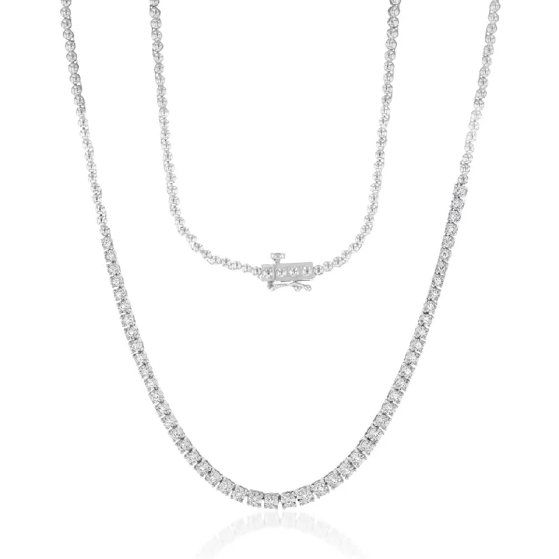 Bold And Beautiful Jewelry Now At Irresistible Prices 1/2 Carat Luminesce Lab Grown 45cm Diamond Tennis Necklace in Silver Bold And Beautiful Jewelry Now At Irresistible Prices 1/2 Carat Luminesce Lab Grown 45cm Diamond Tennis Necklace in Silver