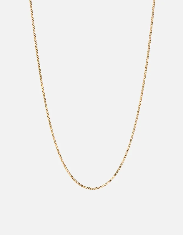 Flash Sale On Exquisite Jewelry – Don't Miss Out 1.3mm Cuban Chain Necklace, Gold