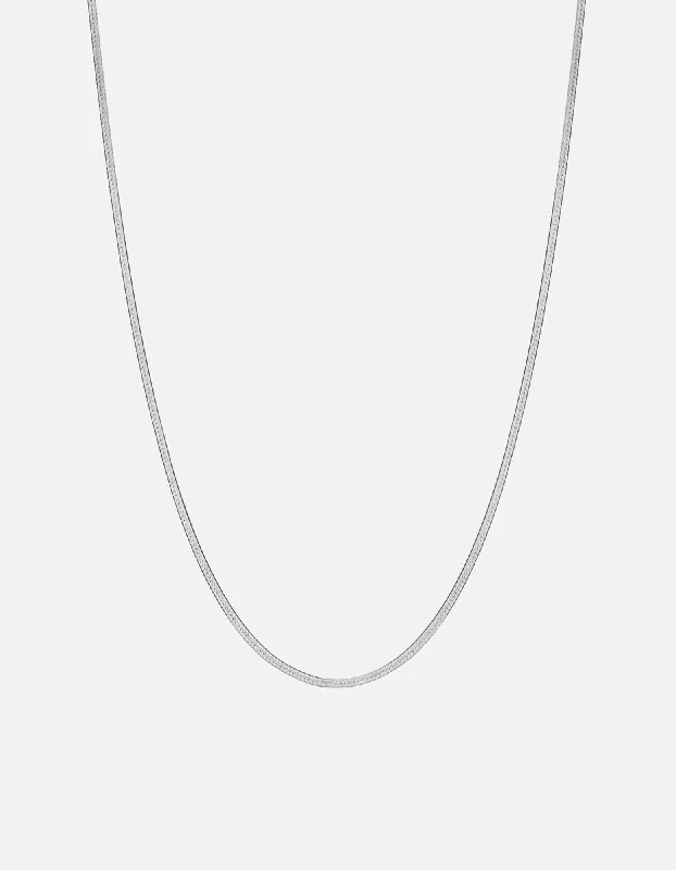 Luxury Jewelry Now At Special Promotional Rates 1.7mm Herringbone Necklace, Sterling Silver Luxury Jewelry Now At Special Promotional Rates 1.7mm Herringbone Necklace, Sterling Silver