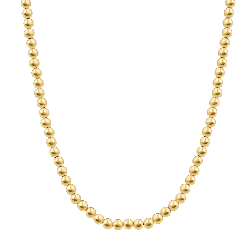 Affordable Glamour – Premium Jewelry At Special Prices 5mm Gold Bead Ball Necklace