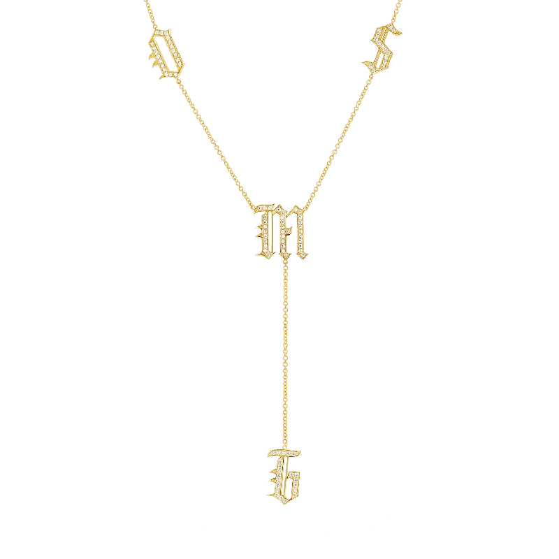 Shop Handcrafted Jewelry At Special Promotional Rates Diamond Old English Letter Drop Necklace Shop Handcrafted Jewelry At Special Promotional Rates Diamond Old English Letter Drop Necklace