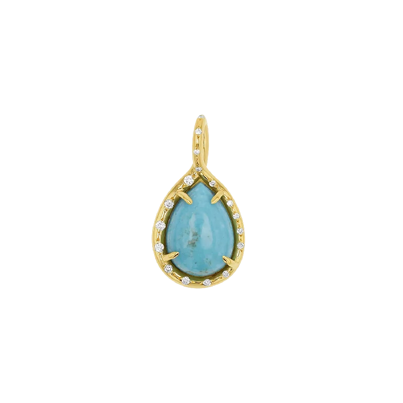 Discounted Jewelry For A Glamorous Look Turquoise Tear Drop Charm