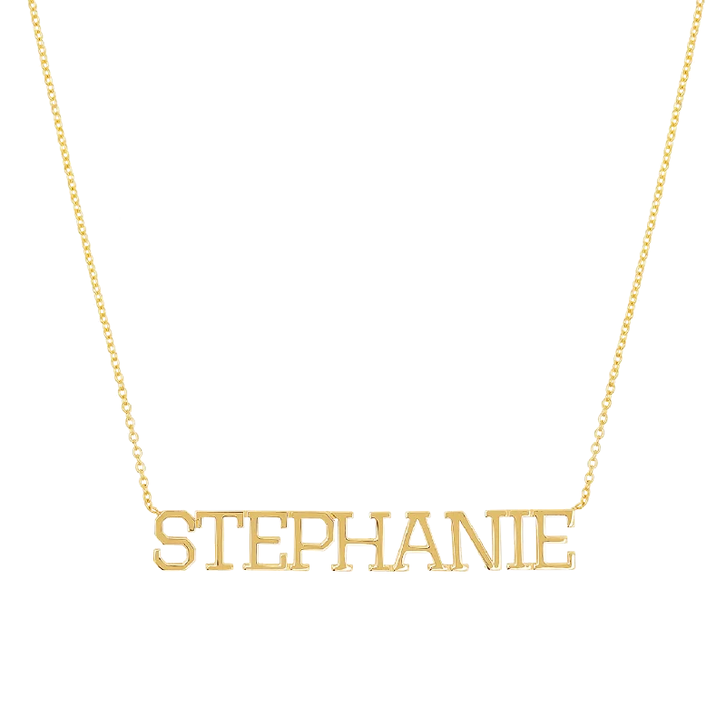 Grab Your Favorite Jewelry At The Lowest Prices Varsity Name Necklace