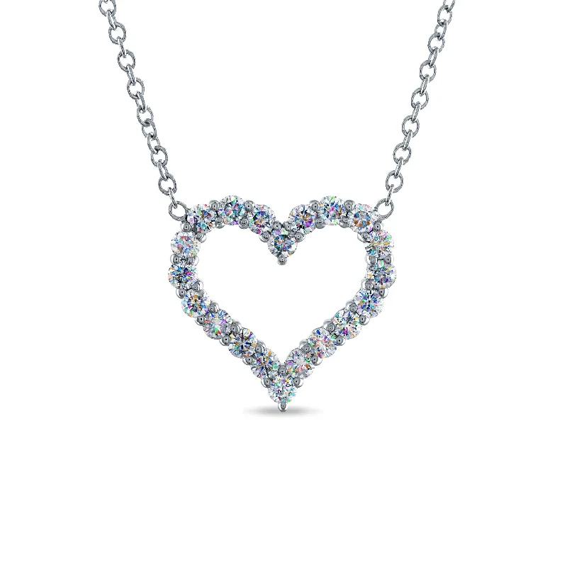 Affordable Glamour – Premium Jewelry At Special Prices 14KWG 0.50CTW FOF RD DIA HEART NECKLACE Affordable Glamour – Premium Jewelry At Special Prices 14KWG 0.50CTW FOF RD DIA HEART NECKLACE