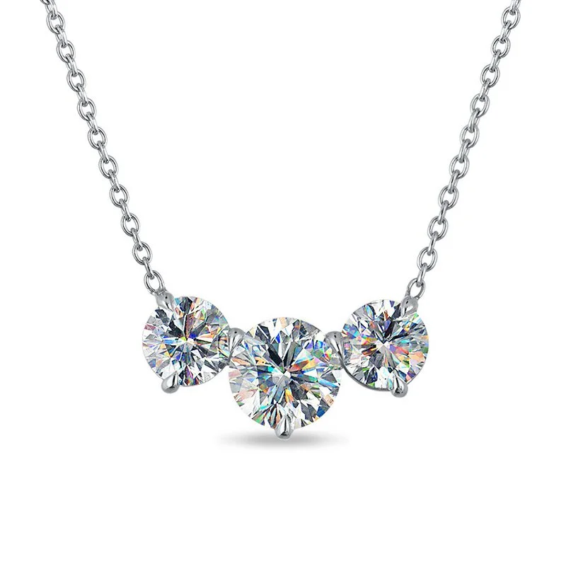 Elegant Jewelry, Exclusive Prices – Shop Now 14KWG 1.00CTW FOF DIA 3 STONE NECKLACE Elegant Jewelry, Exclusive Prices – Shop Now 14KWG 1.00CTW FOF DIA 3 STONE NECKLACE