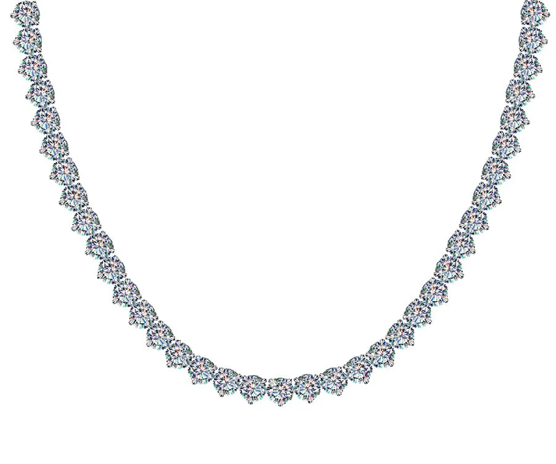 Unique Jewelry Designs Now At Discounted Rates 14KT WHITE GOLD 17.79CTW FOF RD DIA TENNIS NECKLACE 16" Unique Jewelry Designs Now At Discounted Rates 14KT WHITE GOLD 17.79CTW FOF RD DIA TENNIS NECKLACE 16"