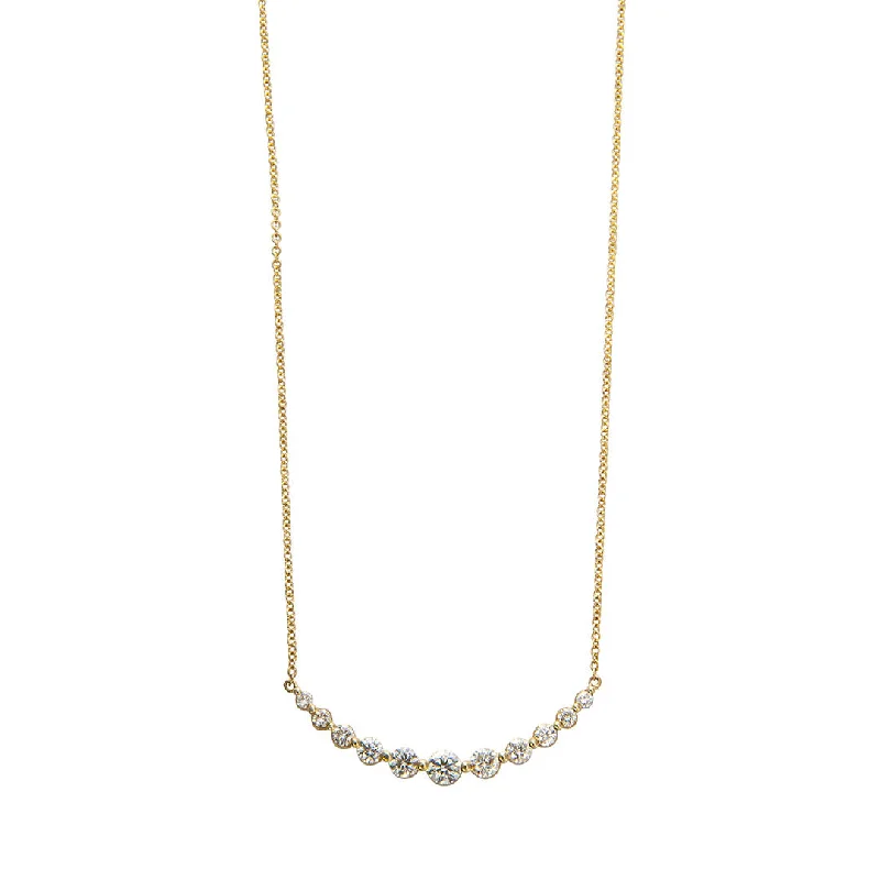Exclusive Gemstone Jewelry At Special Prices 1ct Graduated Diamond 14K Yellow Gold Necklace Exclusive Gemstone Jewelry At Special Prices 1ct Graduated Diamond 14K Yellow Gold Necklace