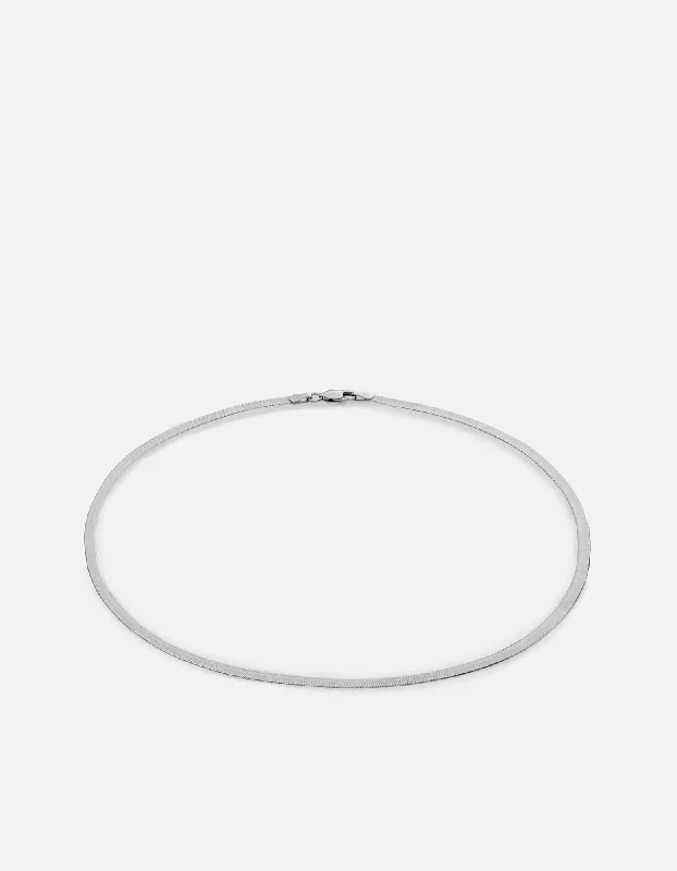Your Dream Jewelry At Dream Prices 3mm Herringbone Choker, Sterling Silver