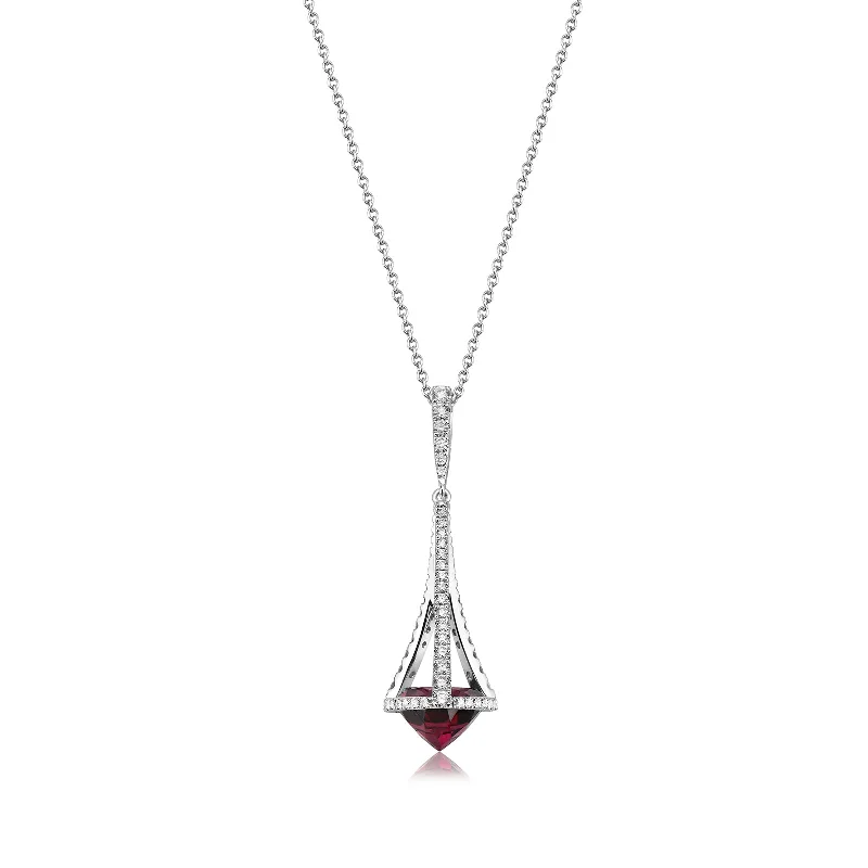 Garnet & Diamond Pastel Chandelier Pendant