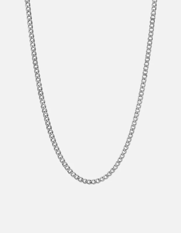 High-End Jewelry, Now More Affordable Than Ever 4mm Cuban Chain Necklace, Sterling Silver High-End Jewelry, Now More Affordable Than Ever 4mm Cuban Chain Necklace, Sterling Silver