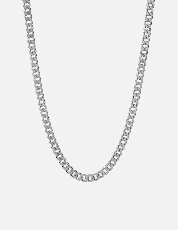 Make Every Moment Shine – Jewelry Discounts Available 6.5mm Cuban Chain Necklace, Sterling Silver