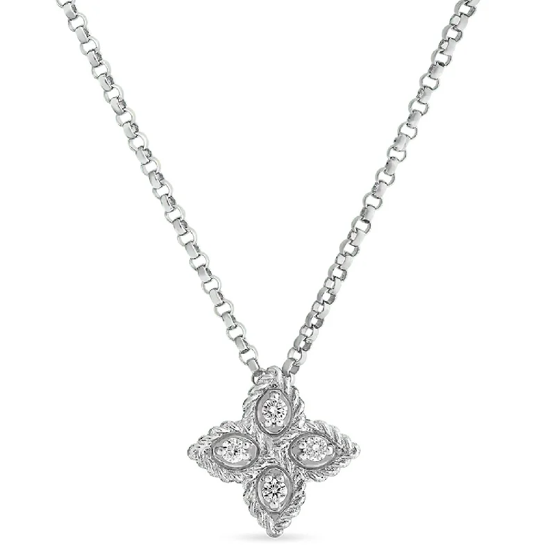 Diamond Prince Flower Pendant