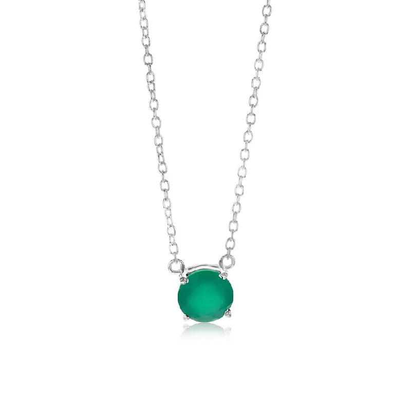 Luxury Jewelry Clearance – Shop Premium Styles Now 7mm Natural Green Onyx Pendant in Sterling Silver with Chain Luxury Jewelry Clearance – Shop Premium Styles Now 7mm Natural Green Onyx Pendant in Sterling Silver with Chain