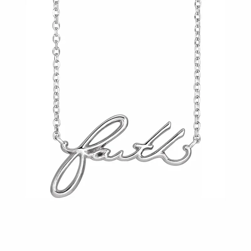 Jewelry Clearance Sale – Final Reductions 'Faith' Script Necklace