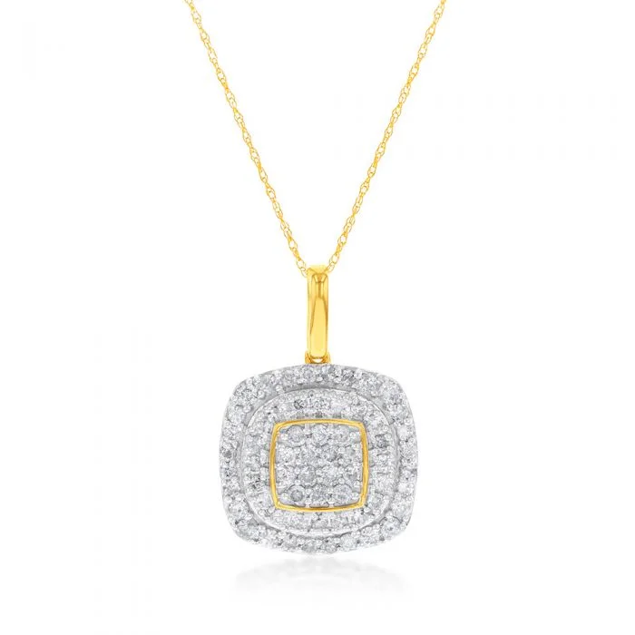 Dainty And Elegant Jewelry Now At Reduced Prices 9ct Yellow Gold 1 Carat Diamond Pendant on 45cm Chain Dainty And Elegant Jewelry Now At Reduced Prices 9ct Yellow Gold 1 Carat Diamond Pendant on 45cm Chain